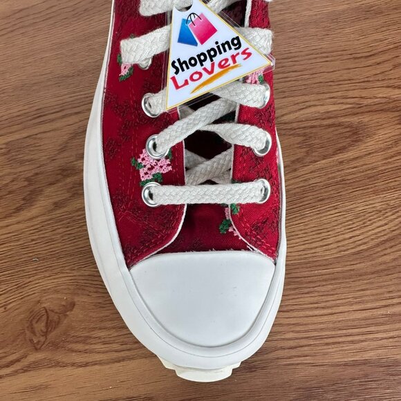 ⭐CONVERSE Run Star Hike Hi Platform Rose Cross Stitch 10.5 Women Sneaker A14885C - Picture 11 of 13